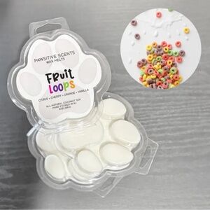 Wax Melt Paw Print/Fruit Loops Scent/Coconut Soy Wax/100% Vegan